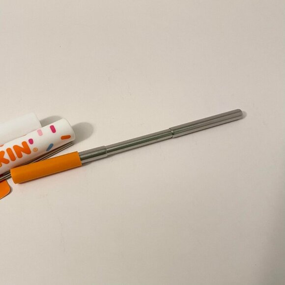 Extendable Dunkin Donut Reusable Straw Carrying Case and Cleaning Brush - Picture 11 of 13